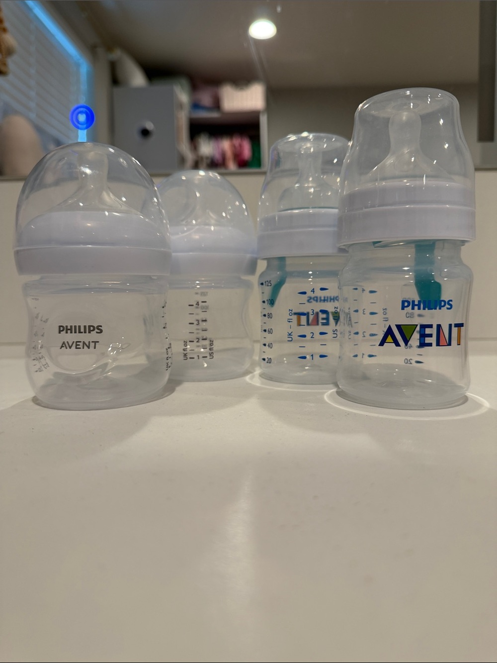 Philips Avent Clear and White Baby Bottles Set